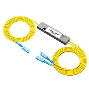 FTTX 1x2 Low Insertion Loss Simplex SC/LC APC/UPC Connector Fiber Optic Fused Biconical Taper Splitter