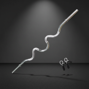 <span class=keywords><strong>Barre</strong></span> de musculation chromée en acier de 47 pouces, <span class=keywords><strong>barre</strong></span> <span class=keywords><strong>EZ</strong></span> standard durable pour exercices de <span class=keywords><strong>biceps</strong></span> à domicile - Product Image 1