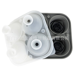 Molde de Silicona para Cubitos de Hielo con Forma de Rosa, Creativo, de Grado Alimenticio, Fácil de Desmoldar, para Bebidas Frías, Caja de Hielo para Whisky - Product Image 4