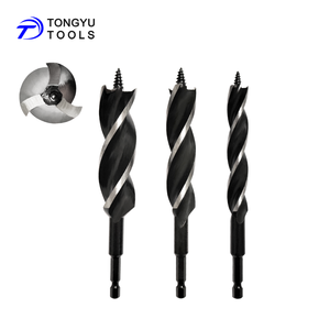 <span class=keywords><strong>Punta</strong></span> per <span class=keywords><strong>Trapano</strong></span> a Coclea da 155mm con Attacco Esagonale, Tre Scanalature, Tre Punte, per <span class=keywords><strong>Legno</strong></span> Massello, Compensato, MDF, Fogli di PVC - Product Image 1