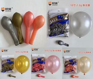 High Quality Low MOQ 10 Bags 10inch 2.2g Pearly Shiny Metallic Gold Silver Rose Gold Latex <b>Balloons</b> Single Custom Logo - Product Image 5