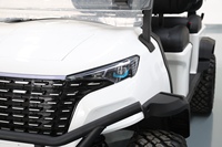Voiturette de golf électrique de luxe 4 places avec batterie lithium longue portée, sièges premium et pneus tout-terrain