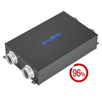 Système HVAC E-VIPO HRV ERV avec ventilateur d'alimentation et d'extraction, moteur EC à débit constant, VMC MVHR, ventilation mécanique avec récupération de chaleur
