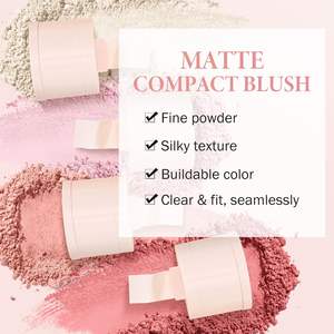 Poudre de blush cuite mate hautement pigmentée de couleur unique <span class=keywords><strong>pour</strong></span> un maquillage naturel du visage qui complète facilement le teint de la peau - Product Image 2