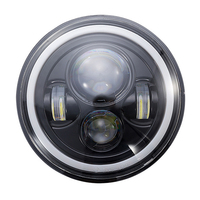 Tự Động ATV Head Light 45 Wát 60 Wát 65 Wát 75 Wát 7Inch Xe Head Lamp Amber Kép Màu Xe Máy 7Inch Led Đèn Pha Cho Jeep Wrangler