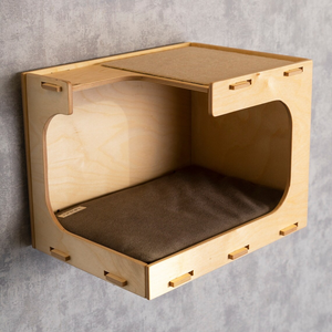 <span class=keywords><strong>Casa</strong></span> de madera hecha a mano para mascotas para tu <span class=keywords><strong>amado</strong></span> gato Cama de madera para gatos elegante y acogedora para mascotas - Product Image 4