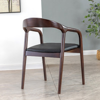 Chaise de salle à manger en bois chaise de café décontractée fauteuil Simple chaise de bureau chaise de bureau en gros nordique solide meubles de maison moderne en bois