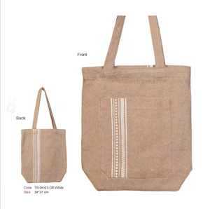 Sac fourre-tout spacieux en coton égyptien pour femme, sac à main quotidien tendance avec longues poignées, léger et durable, doublure en toile - Product Image 3