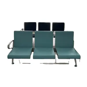 Bangku Tandem baja tiga kursi untuk bandara dan rumah sakit penggunaan bangku luar ruangan