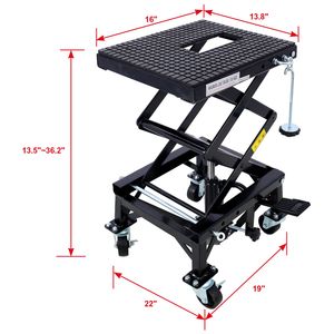 DB 300 Lbs Hydraulique Workstand Noir Moto Ciseaux Jack Ascenseur avec Pied Marchepied Roues pour Petits Dirt Bikes - Product Image 4