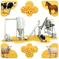 Ligne de production de granulés d'aliments pour animaux multi-matières premières pour usines d'aliments pour animaux, broyeur robuste, mélange uniforme