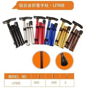 Bâton de randonnée en alliage d'aluminium Xiaoyao, pliable en cinq sections, réglable, pour la marche en plein air, adapté aux personnes âgées - Product Image 4