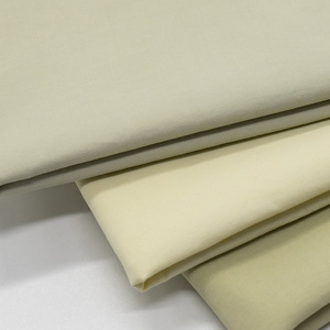50S cotton nylon <b>blended</b> fine plain non stretch yarn card woven khaki garment fabric wholesale ready stock - Product Image 5