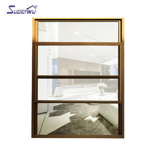 <span class=keywords><strong>Prix</strong></span> <span class=keywords><strong>d</strong></span>'usine Fenêtre coulissante verticale en verre à <span class=keywords><strong>double</strong></span> <span class=keywords><strong>vitrage</strong></span> en aluminium de couleur dorée personnalisée Fenêtre à guillotine simple - Product Image 2