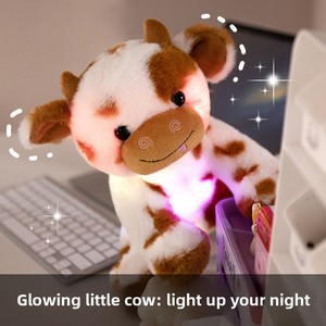 Nouvelle Peluche Vache Lumineuse Créative Assise, Décoration de Salon, 0-24 Mois, 11-30cm, Vente en Gros - Product Image 2