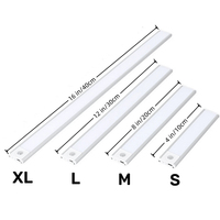Lampu Sensor Lemari Bertenaga Baterai Sensor Gerak LED Nirkabel Lampu Kabinet Penerangan Bawah Kabinet