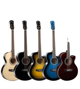 <span class=keywords><strong>Guitare</strong></span> <span class=keywords><strong>semi</strong></span>-<span class=keywords><strong>acoustique</strong></span> de 40 pouces pour l'enseignement des instruments de musique aux enfants, 5 couleurs, logo personnalisé en gros, haute qualité - Product Image 1