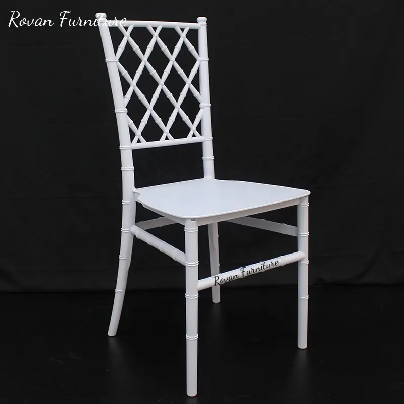 Новый дизайн 2023, оптовая продажа, дешевый белый стул для свадебного торжества, полипропиленовый пластиковый сетчатый стул chiavari