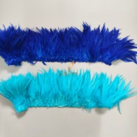Plumes de coq multicolores teintes de 6-7 pouces, enfilées, pour carnaval, attrape-rêves, montage de mouches, bijoux, chapeaux, costumes, bricolage, mariage