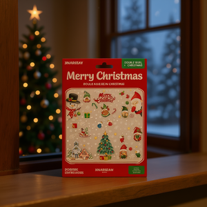 INARSEAY ของตกแต่งหน้าต่างคริสต์มาสแบบสองด้านลายการ์ตูน 9 แผ่น สำหรับตกแต่งภายในและภายนอกงานปาร์ตี้คริสต์มาส - Product Image 2