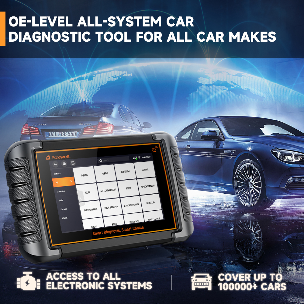 Foxwell NT726 Car Scanner OBD2 Scan Tool Automotive All System Diagnostic Equipment Oil EPB ABS