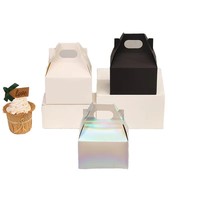 Boîte à gâteau en carton ondulé kraft avec impression personnalisée et laminage mat, boîte d'emballage pour gâteau
