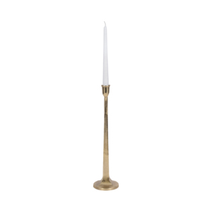 Portacandele Conico in Metallo Dorato, Candelabro Decorativo per Centrotavola, Mensola o Decorazione da Scaffale - Product Image 2