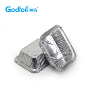 Barquette en aluminium robuste argentée, petite, 5x4 pouces, 8,5 oz, grande capacité, pour rôtissage, événements et buffets
