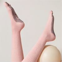 Chaussettes de yoga antidérapantes pour femmes, texture côtelée, confortables, respirantes, chaussettes à cinq doigts, tendance, élégantes, antidérapantes, chaussettes de Pilates