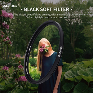 Filtre d'objectif d'appareil photo Zomei 82mm Black Mist Soft avec cadre en alliage d'aluminium, étanche, en verre, effet Black Mist Soft Glow - Product Image 5