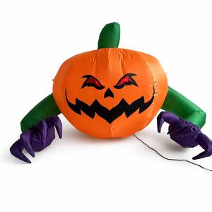 Calabaza inflable <span class=keywords><strong>de</strong></span> Halloween con ojos rojos <span class=keywords><strong>de</strong></span> 135 cm <span class=keywords><strong>para</strong></span> escalar ventanas, con luces LED aterradoras y ventosas, decoración interior - Product Image 2