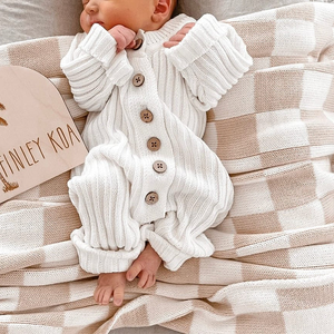 Детский Вязаный комбинезон на пуговицах с длинным рукавом - Product Image 5