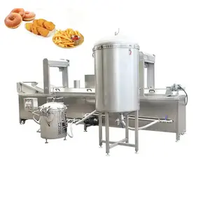 Commercial Electric high quality continuous gas potato chips onion nut french fries groundnut frying machine