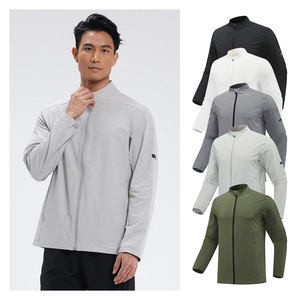 Chaqueta de Hombre para Exteriores, Tejida, con Cuello Alto, Resistente al Viento e Impermeable, Deportiva, de Corte Holgado, para Otoño e Invierno - Product Image 1