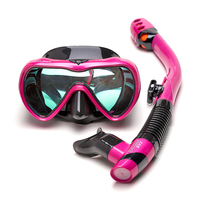 Masque de plongée Aloma avec lentille en verre trempé, sangle en silicone, pour la natation, la plongée sous-marine, la plongée libre, ensemble de plongée avec tuba, cadre en plastique