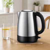 Bouilloire électrique en acier inoxydable 304 de qualité alimentaire, 1,8 litre, 1800 watts, pour usage domestique