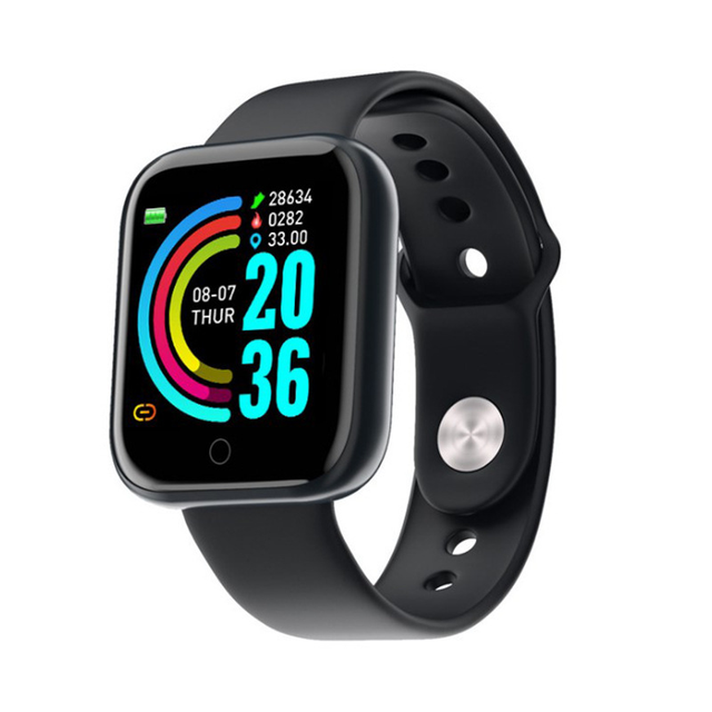 1.44 Inch D20 Y68s Pro Smart Watch with Bt Call Heart Rate Sleep Tracker Smartwatch Fitness Wristband for Men Women Sports