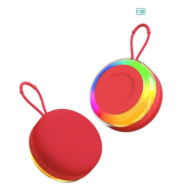 Portable Bluetooth Speaker Wireless Mini Speaker with Heavy Bass Colorful LED Lights and BT 5.3 Stereo Music Speaker