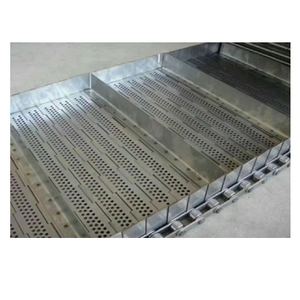 Ekmek üretim ve taşıma sistemleri için özelleştirilmiş paslanmaz çelik 304 316 sac zincir plaka bağlantı konveyör bant - Product Image 1