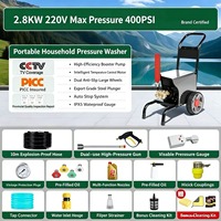 Nettoyeur haute pression portable électrique manuel pour lavage de voitures, 2800W, pour atelier de lavage automobile