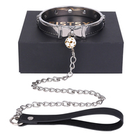 Collier de jeu FX-XQ9001 maître et soumis accessoire de jeu BDSM en cuir véritable adapté aux jouets sexuels masculins et féminins