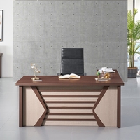 Bureau de direction robuste et élégant, mobilier de bureau commercial, bureau de patron avec tiroir