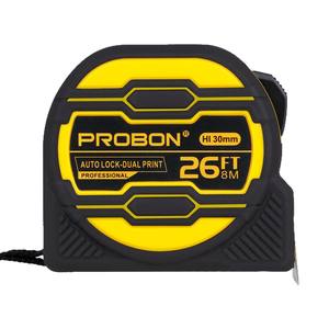Probon Tape Measure 8M 26Ft Self Locking Auto Lock Dual Print Professional <b>Measuring</b> <b>Tool</b> With Strong Magnet And Nylon Blade - Product Image 2