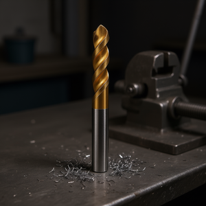 Broca helicoidal HSS Co de 9.5 mm con revestimiento de TiN autocentrante para perforación de metal - Product Image 3