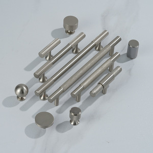 มือจับประตูตู้กับข้าวแบบเปิดปิดทำจากอลูมิเนียมและไม้ตาข่ายจับลิ้นชักแฟนซีสุดหรูทันสมัย - Product Image 4