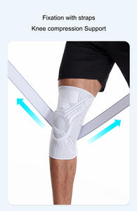 Genouillère de soutien pour le basketball avec stabilisateurs latéraux, coussinet en gel rotulien, sangle de maintien, soulagement de la douleur pour les déchirures du ménisque et le tennis - Product Image 3