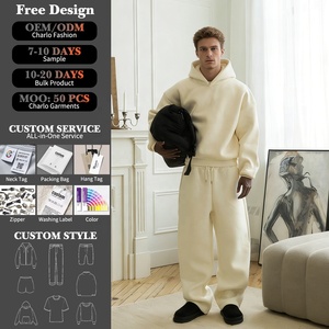 Ensemble de survêtement unisexe surdimensionné personnalisé de marque streetwear, sweat-shirt et pantalon de survêtement pour <span class=keywords><strong>homme</strong></span>, fabricant - Product Image 1