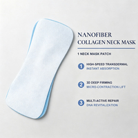 Patch Dissolvable OEM 3D Raffermissant et Liftant pour le Cou, Absorption Transdermique Rapide, Masque de Cou au Collagène Nanofibre