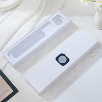 Logo de luxe stylo à bille montre boîte-cadeau de haute qualité conception personnalisée blanc rose UV à la mode feuille éponge en papier gaufré