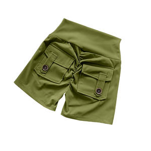 Leggings courts de yoga pour le fitness et le cyclisme, couleur unie, sexy, doux, serré, taille haute, entraînement complet, athlétique - Product Image 1